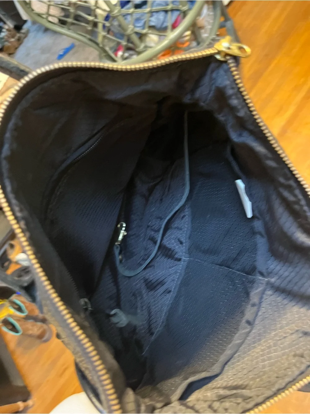 JW Hulme black pebbled leather handbag made in the USA